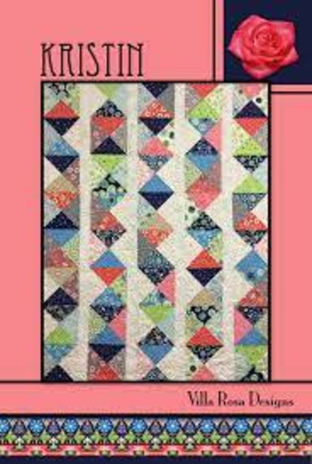 Kristin Quilt Pattern, 10 Inch Squares Quilt Pattern, Villa Rosa Designs Etsy