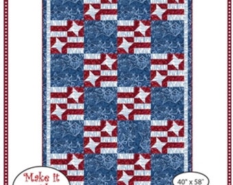 patriotic Pride, Fabric Cafe single 3 yard quilt pattern