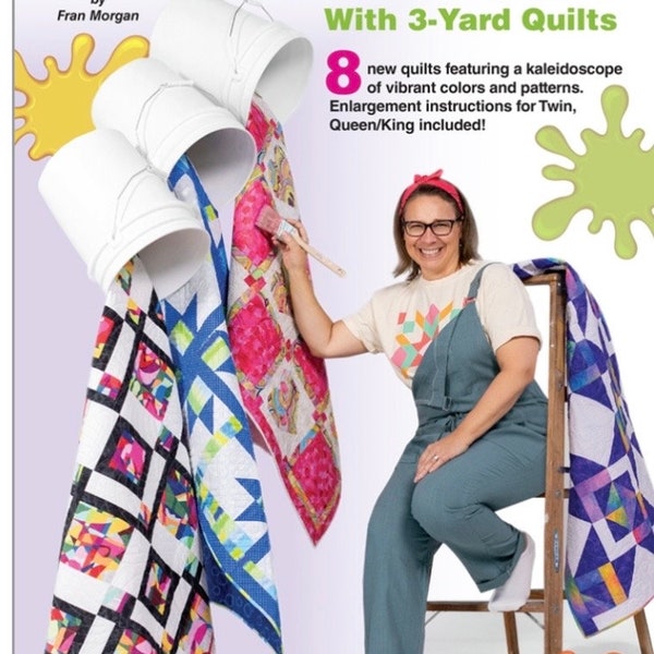 Go Bold with  3 Yard Quilts Pattern Book by Donna Robertson with Fabric Cafe