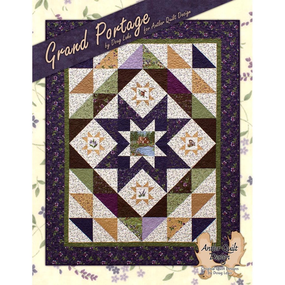 Grand Portage Quilt Pattern Book, 7 Quilt Patterns by Doug Leko for Antler Quilt Design Etsy