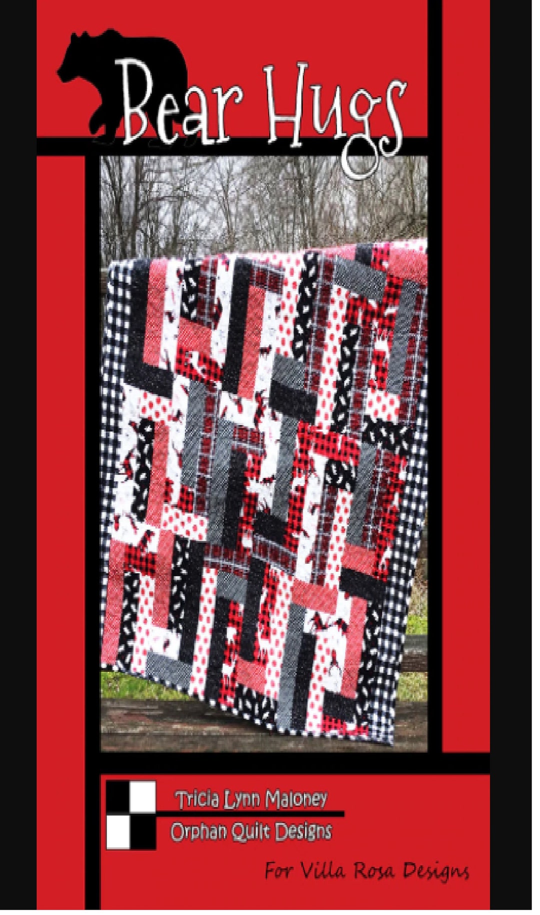 Bear Hugs, Quilt Pattern, Fat Quarter Quilt Pattern, Villa Rosa Designs