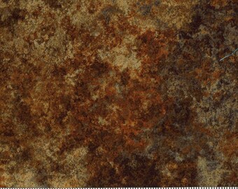 108" Earth Jewels Black Beige and Brown Wide Back Fabric by the HALF Yard, Marshall Dry Goods, Color 54