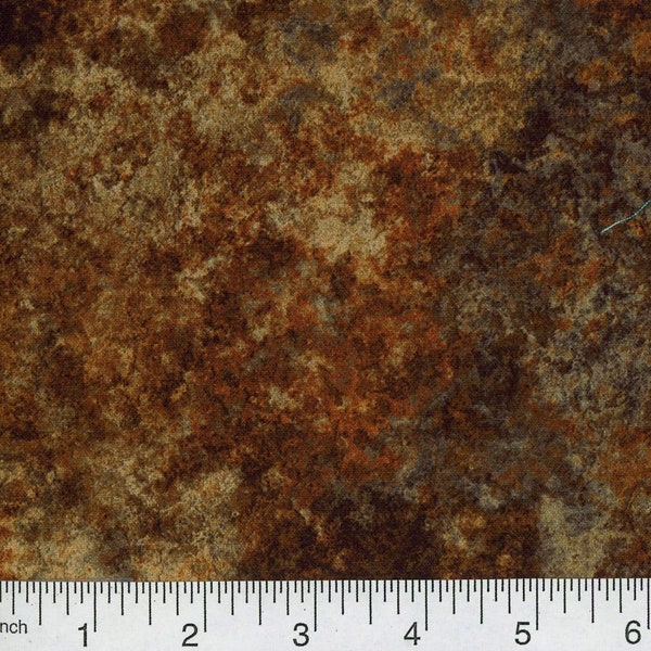 108" Earth Jewels Black Beige and Brown Wide Back Fabric by the HALF Yard, Marshall Dry Goods, Color 54