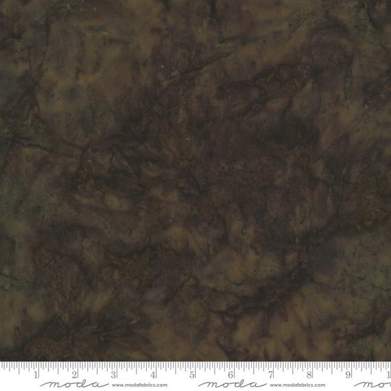 Splendor Batiks Earth Brown and Black 108" Wide Back Fabric by the HALF Yard, Moda, 11169-14