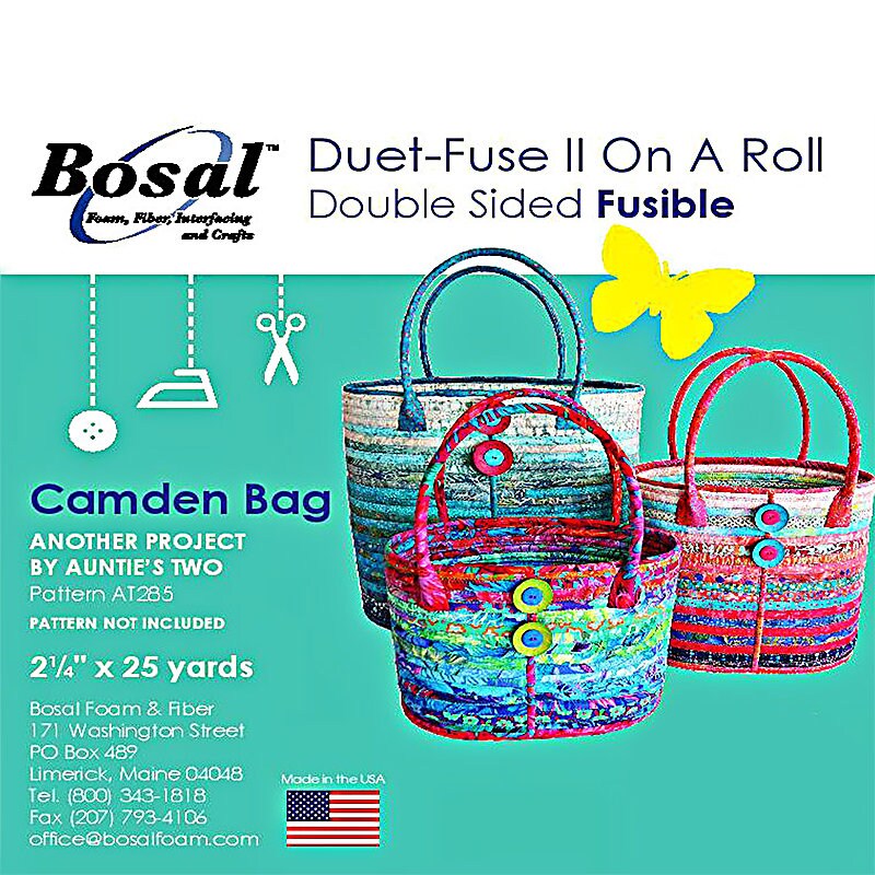 Bosal DuetFuse II On a Roll Double Sided Fusible Batting, 2 1/4 x 25 yards