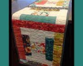 Boxed In, Quilt Pattern, 2.5" Strip Pattern, Table Runner Pattern, Villa Rosa Designs