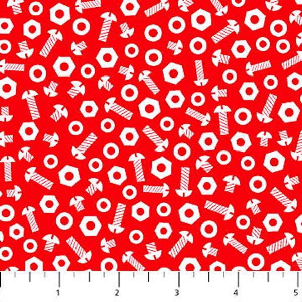 Nuts Bolts Fabric Etsy
