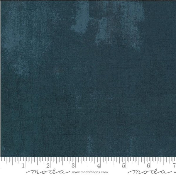 Grunge Marionberry Pie Blue Fabric by the HALF Yard, Moda, 30150-549