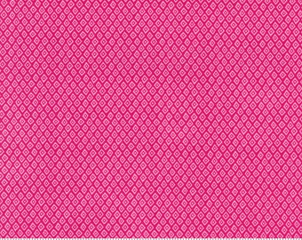 Jungle Paradise, Pink Hibiscus, Diamond Shaped, Fabric by the HALF Yard, Moda Fabric