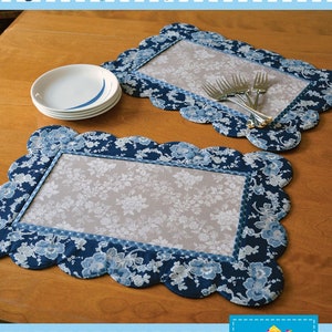 Scalloped Placemats Pattern by Kristine Poor for Poorhouse Quilt Designs