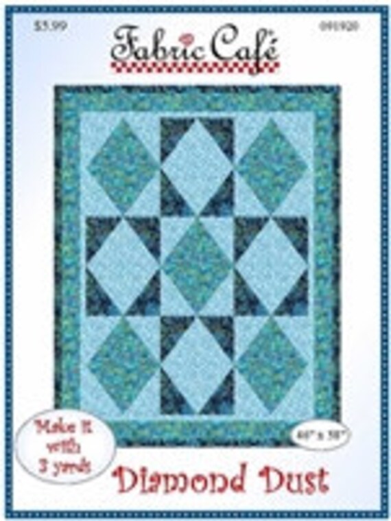 Diamond Dust Quilt Pattern Fabric Cafe Single 3 Yard Quilt Etsy