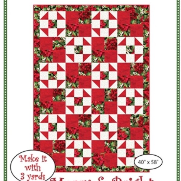 Merry & Bright, Fabric Cafe single 3 yard quilt pattern