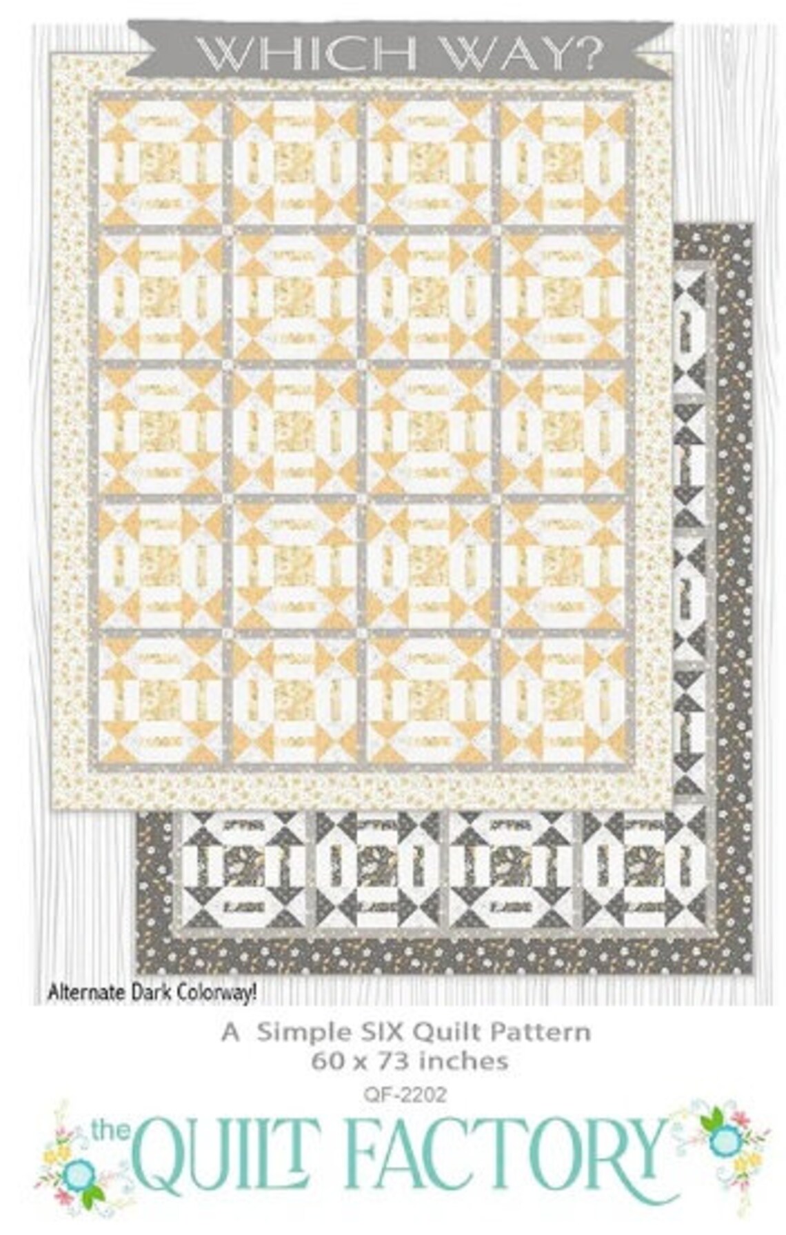 Which Way Quilt Pattern A Simple SIX Quilt Pattern Six Yard Etsy