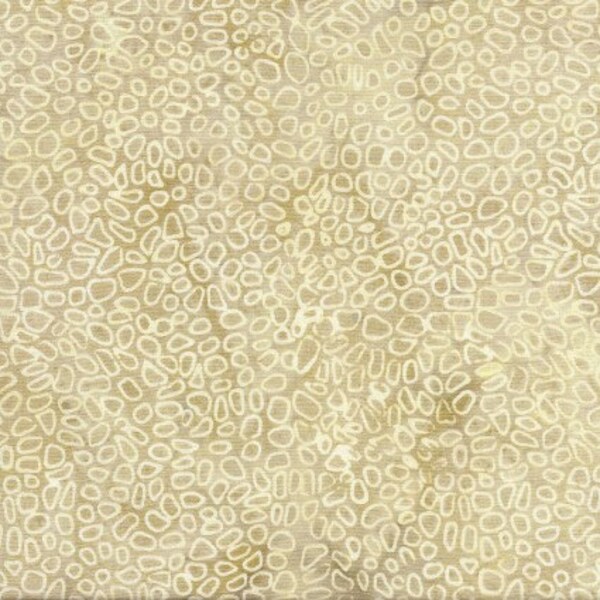 Blue Ridge Mountain, Cheerios-Wheat, Beige/Yellow, Circle, Batik, Fabric Priced by the HALF Yard, Island Batik