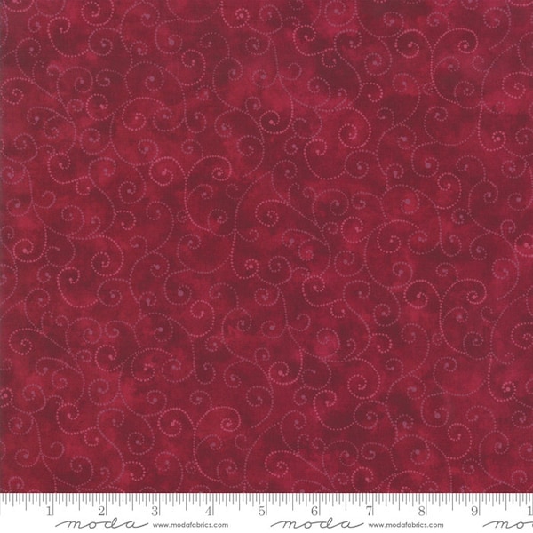 Marble Swirls Burgundy Fabric by the HALF Yard, Moda Fabric