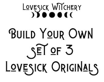 Set of 3 Lovesick Originals - you choose scents - your choice of perfume oil, body mist, or parfum