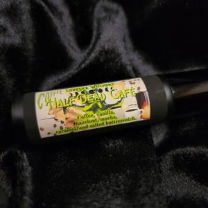 Half Dead Café Perfume - butterscotch caramel, café au lait, and coffee beans