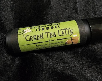 Green Tea Latte Perfume - green tea, steamed milk, and vanilla cream - your choice of perfume oil, body mist, or parfum