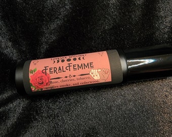 Feral Femme Perfume - maraschino cherry limeade, rose coffee, and smoked woods