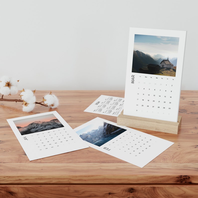 Desk Calendar 2024 SWITZERLAND Landscape Calendar Sustainable