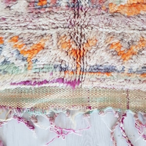 Alfombra marroquí vintage, auténtica alfombra Boujaad púrpura, 6.0 pies x 10.8 pies imagen 6