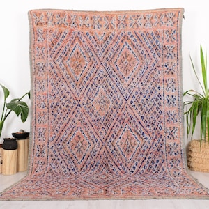 Vintage Beni Mguild Rug, Authentic Moroccan Rug, 6x10 FT