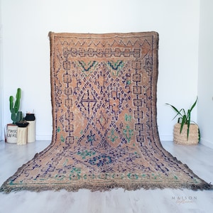 Vintage Beni Mguild Rug, Authentic Moroccan Rug, 6x12 FT