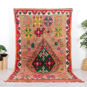 Vintage Marokkanischer Teppich, Fabelhafter Boujaad Teppich, 1,5 mal 3 Meter