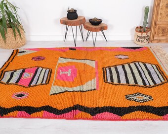 【ぶっ飛びSALE】モロッコラグ ヴィンテージ ブジャドラグ 超希少 ぶっ飛びSALE】モロッコラグ ヴィンテージ ブジャドラグ 超希少