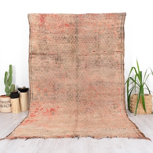 Vintage Beni Mguild Rug, Authentic Moroccan Rug, 6x10 FT