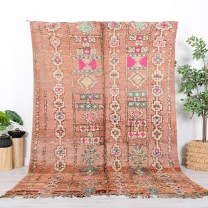 Tapete marroquino vintage, tapete Boujaad autêntico, 6 x 9 pés