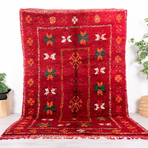 Vintage Boujaad Teppich, Authentisch Marokkanischer Teppich, 150x300