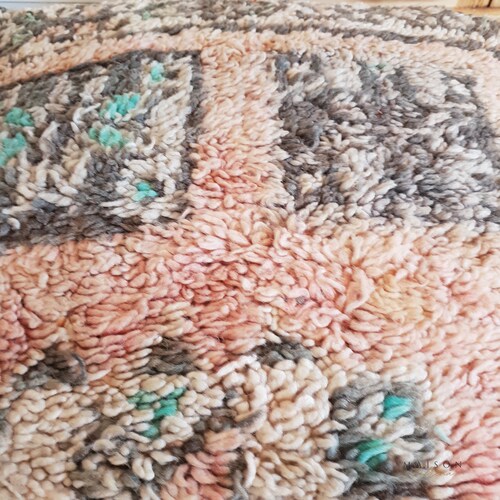 Moroccan Floor Cushion, Vintage Boujaad shops Pouf, Kilim Pouf Cover