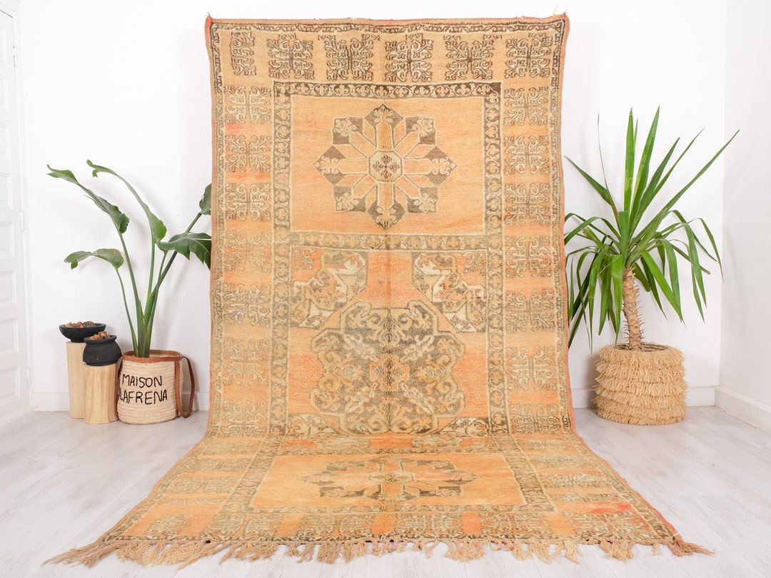 【ぶっ飛びSALE】モロッコラグ ヴィンテージ ブジャドラグ 超希少 ヴィンテージモロッコラグ、本物のブージャードラグ、6 x 11