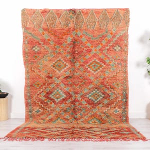 Vintage Boujaad Rug, Authentic Moroccan Rug, 6x9 FT