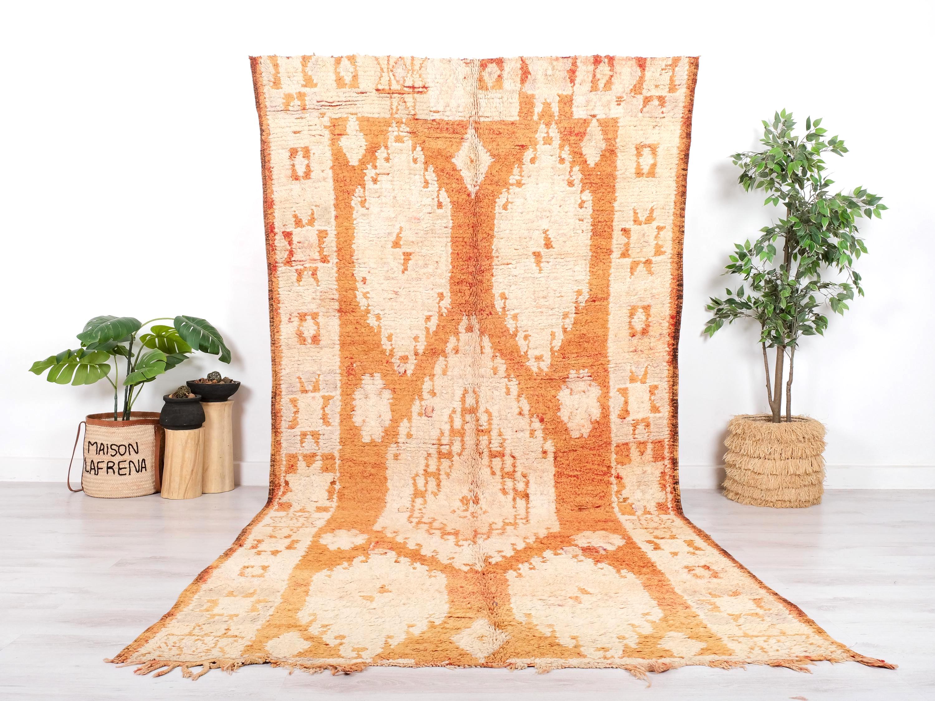 ヴィンテージモロッコラグ、素晴らしいブージャードラグ、6 x 12