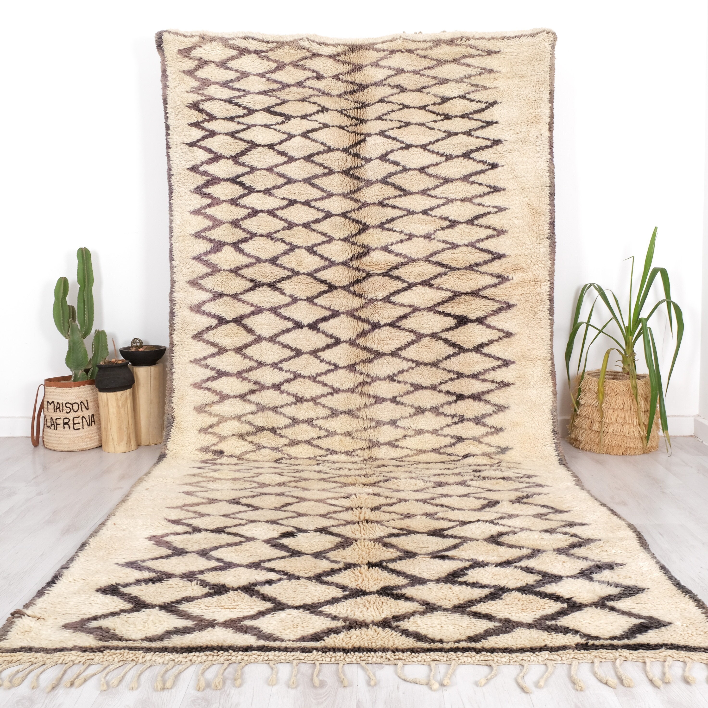Tapis Berbère Marocain Beni Ourain – 10x13 Ft, Laine Tissée Main, Style Bohème XXL