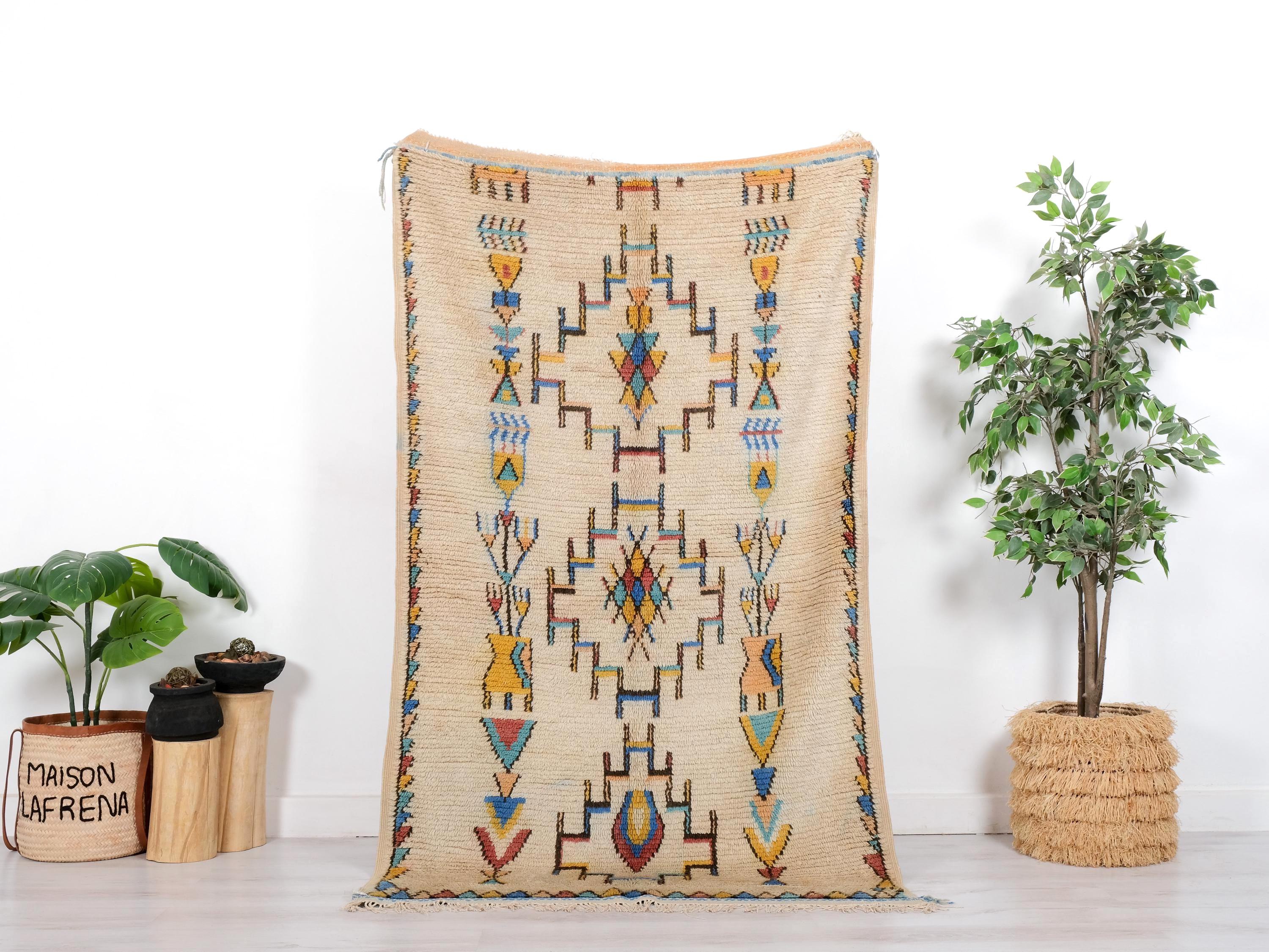 モロッコヴィンテージラグ　アジラル　超大判　274×206 モロッコヴィンテージラグ アジラル 超大判 274×206 ヴィンテージ