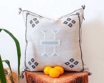 Moroccan Cactus Silk Pillow, Sabra Cushion Cover