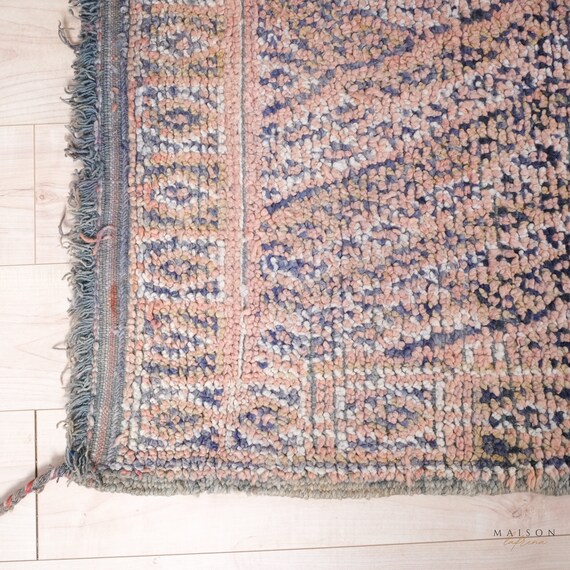 ヴィンテージパープルベニ・ムギルドラグ、本物のモロッコラグ、6 x 9