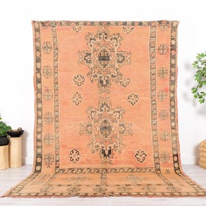 Vintage Boujaad Rug, Authentic Moroccan Rug, 6x9 FT