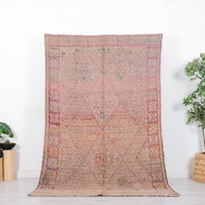 Vintage Beni Mguild Rug, Authentic Moroccan Rug, 5x8 FT