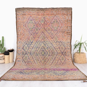 Vintage Beni Mguild Rug, Authentic Moroccan Rug, 7x11 FT