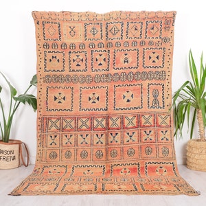 Tapete marroquino vintage, tapete Boujaad autêntico, 6 x 9 pés