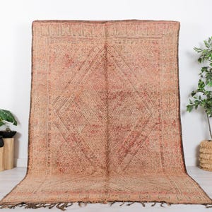 Vintage Beni Mguild Rug, Authentic Moroccan Rug, 6x10 FT