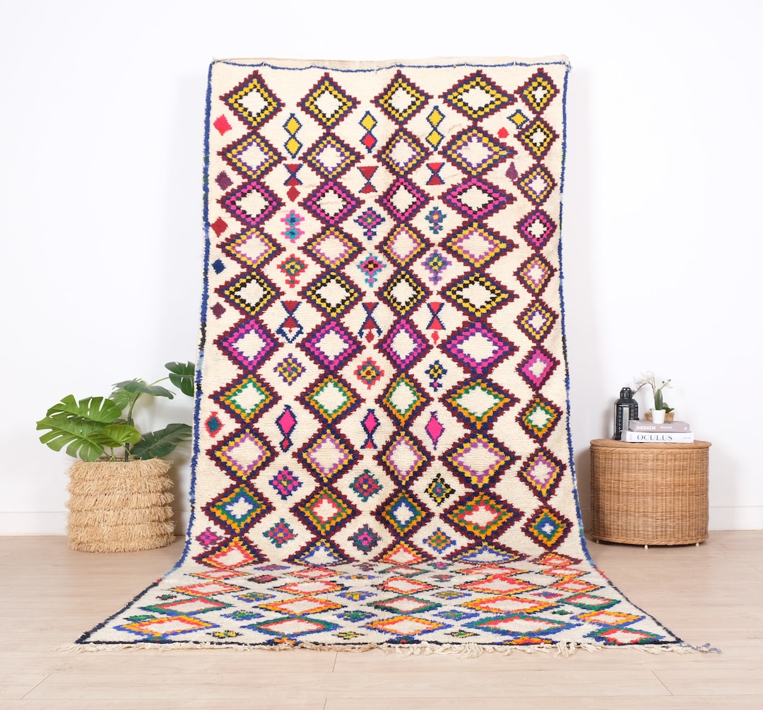 Vintage Moroccan Rug, Authentic Azilal Rug, 5x11 FT - Etsy