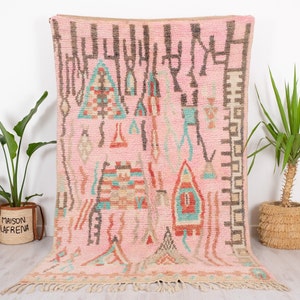 Vintage Boujaad Rug, Authentic Moroccan Rug, 6x9 FT