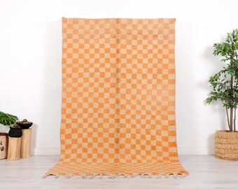Authentiek Marokkaans tapijt, Beni Ourain-tapijt, 5 x 8 FT