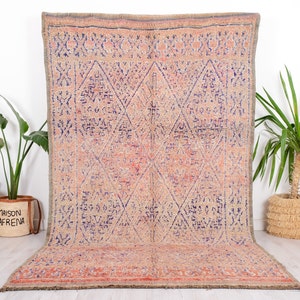Vintage Beni Mguild Rug, Authentic Moroccan Rug, 6x10 FT