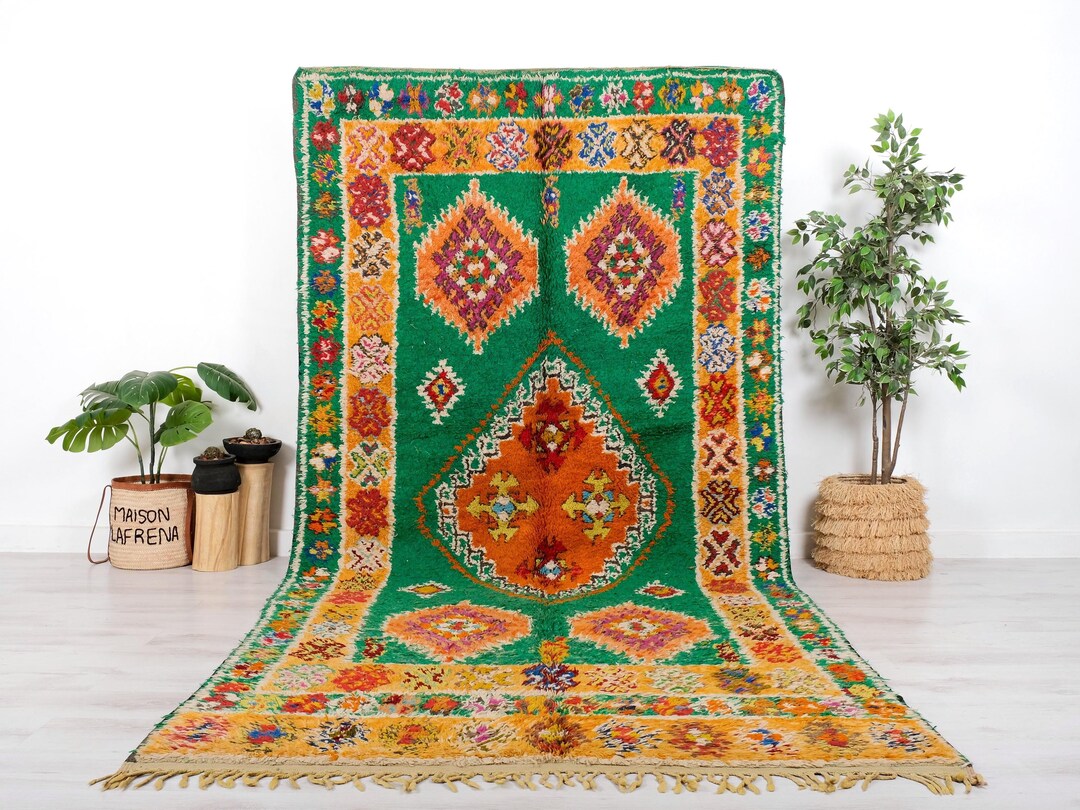 6x12 Rug Vintage Moroccan Rug, Authentic Boujaad Rug, 6x12 FT - Etsy